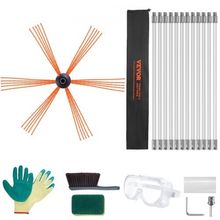 39 Feet Chimney Sweep Kit, w/ 12 Reinforced Nylon Flexible Rods, Ergonomic C...