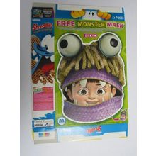 Nestle - Shreddies 2001 Cereal Box Monsters Inc Boo Mask 500g empty box