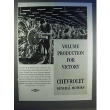 1942 Chevrolet Ad - Volume Production for Victory