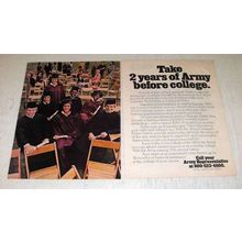 1974 U.S. Army Ad - Take 2 Years Before College