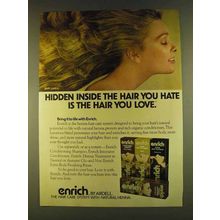 1980 Ardell Enrich Hair Care System Ad - Hidden Inside