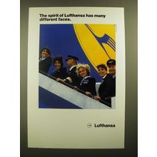 1988 Lufthansa Airlines Ad - Has Many Different Faces