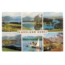 LAKELAND GEMS, multiview used vintage postcard. by Sanderson & Dixon 1968 pm