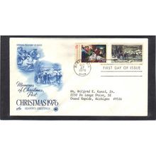 FDC Art Craft 1701 1702 13c Christmas (Cachet-Typed/A) CV41807