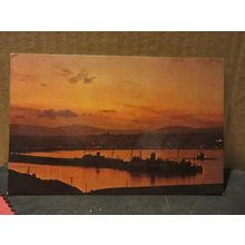 DOUGLAS BAY by night, Isle of Man unused postcard by NPO =