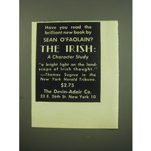 1949 Devin-Adair Book Ad - The Irish: A Character Study by Sean O'Faolain