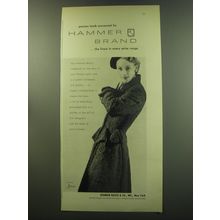 1949 Hammer Brand Arnheimer Fur Coat Advertisement