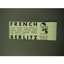 1950 Berlitz School of Language Ad - French