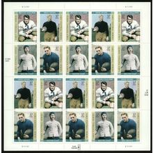 Early Football Heroes Sheet of Twenty 37 Cent Postage Stamps Scott 3808