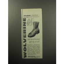 1957 Wolverine Sportmasters Boots Ad - Triple tanned horsehide light!