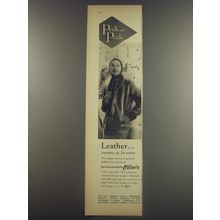 1956 Peck and Peck Leather Jacket Advertisement - Leather warming up for winter