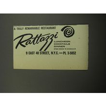 1957 Rattazzi Restaurant Ad - A truly remarkable restaurant