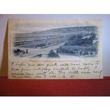 WESTON-SUPER-MARE from GRAND ATLANTIC HOTEL, used antique postcard 1903 pm #