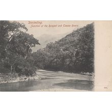 Darjeeling Teesta & Rungeel River Junction Indian Old Postcard