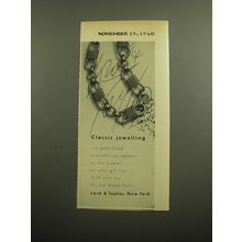 1960 Lord & Taylor Jewelry Advertisement - Classic jewelling
