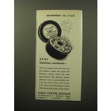1960 Saks Fifth Avenue Till's Fruit Cake Ad - S.F.A's Christmas Sweetmeat
