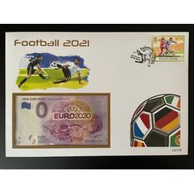 Euro Souvenir banknote Cover Football 2021 Euro 2020 Football Soccer EM Solomon