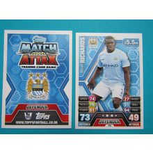 166. Micah Richards - Manchester City - Match Attax 2013/14 Football Card EF1