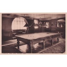 Llangollen Hand Hotel Billiard Snooker Room Welsh Antique Postcard