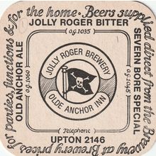 BEER MAT - JOLLY ROGER BREWERY - JOLLY ROGER BITTER - (Cat No 001) - (1984)