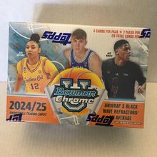 NEW 2024-25 Bowman University Chrome Basketball Trading Cards Blaster Box