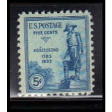 734 5c General Kosciuzko Barely Clears MNH O4068
