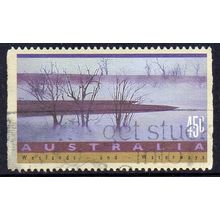 Australia 1992 Wetlands & Waterways - Lake Eildon 45c Booklet Stamp Used P.14.5