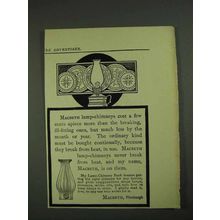 1908 Macbeth Lamp-Chimneys Ad - Cost A Few Cents More