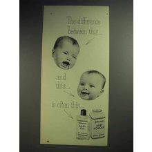 1952 Johnson's Baby Oil & Baby Powder Ad