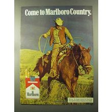1973 Marlboro Cigarettes Ad - Cowboy