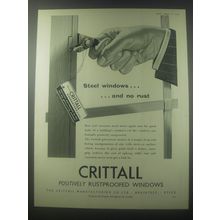 1954 Crittall Windows Ad - Steel windows .. And no rust