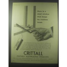 1954 Crittall Windows Ad - Here is a steel window that keeps its rustless finish