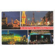 Multiview of Blackpool Illuminations Postcard 6117