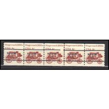 1898Ab 4c Stagecoach Very Fine MNH Dry Gum PNC 6/5 Line Gap AA0092