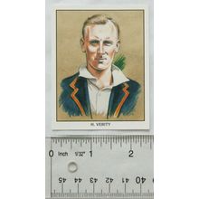Yorkshire Test Cricketers Card No. 23 H. Verity
