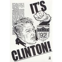 Clinton Is Declared US President Limited Edition of 500 Postcard