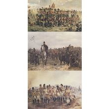 Middlesex Regiment Crimean War Battle Of Waterloo 3x Military Painting Postcard