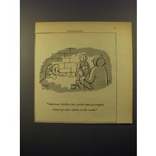 1954 American Airlines Advertisement - Igloo Cartoon