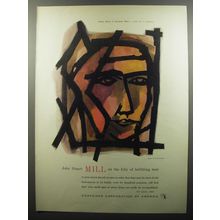 1956 Container Corporation of America Ad - John Stuart Mioll on the folly