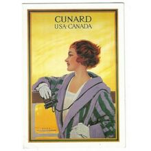 Cunard, USA - Canada, Repro Advertising Postcard.