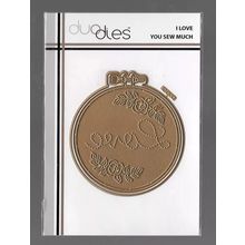 Duo Dies. I Love You Sew Much Die. Die Cutting Cardmaking Scrapbooking Crafts