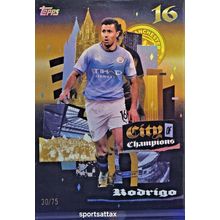 Rodrigo Card 30/75 TOPPS 2023/24 MANCHESTER CITY CHAMPIONS