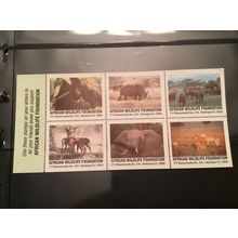 ICOLLECTZONE African Wildlife Foundation label sheet VF NH