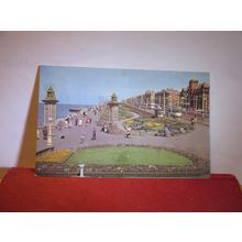 LOOKING NORTH from GYNN SQUARE, BLACKPOOL used vintage postcard 1963 pm =