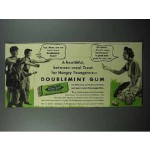 1940 Wrigley's Doublemint Gum Ad - Between-Meal Treat