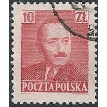 Mi 548: 10 Zl. carmine Definitive Stamp: President Boleslaw Bierut