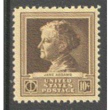 878 10c Jane Addams Fine MNH GA0423