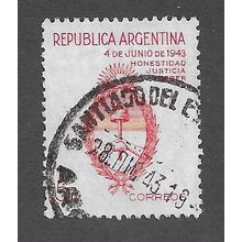ARG 1943 5c '1943 REVOLUTION ' FINE USED (EBID79-067)