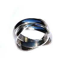 Men's 316L Stainless Steel Triple Interwoven Rings Band
