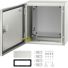 NEMA Steel Enclosure, 12 x 12 x 6'' NEMA 4X Steel Electrical Box, IP66 Water...